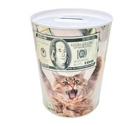Tirelire originale avec style et message. Grande tirelire pour adultes, cadeau (15 x 10, chat money lover)