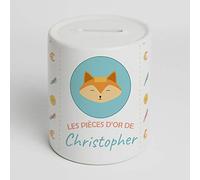 Tirelire Personnalisable - Petit Renard - Cadeau d'anniversaire