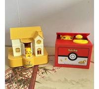 Tirelire Pikachu électrique Pokémon avec design Pokeball - Tirelire musicale amusante pour économiser de l'argent, parfaite pour les fans et la décoration d'intérieur B,Tirelire PikachuABS