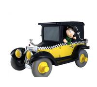 Tirelire - Plastoy - Gaston Lagaffe - Figurine - Taxi Fiat 509 - 15cm