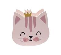 STC Tirelire en bois Forme chat pour enfant rose
