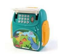 Tirelire pour enfants - ROBINCOOL - Money Safe - Empreinte digitale & mot de passe - Lumière intégrée - 18x10x19,8 cm
