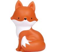 Tirelire enfant - A LITTLE LOVELY COMPANY - Renard - PVC sans BPA - 13x18,7x10,2 cm - Orange