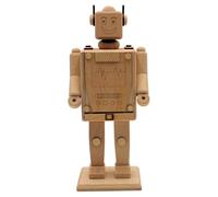Tirelire Robot en Bois à Peindre soi-même, fabriquée en UE, 10 x 10 x 28 cm