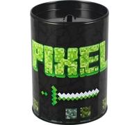 Tirelire ronde en métal Pixel Game
