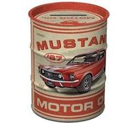 Tirelire - Ronde - Mustang GT 1967 - Rétro - Vintage - 11,7x9,3cm - Idée cadeau BEIGE