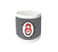 Tirelire ronde par Cbkreation BLANC G