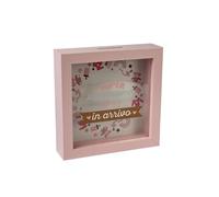 Tirelire Rose pour Fille, Cadre décoratif 16 x 16 cm, Design Super Programme à Venir