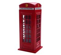 Tirelire rouge en métal, style cabine téléphonique londonienne, dimensions 140 x 60 x 60 cm