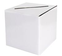 Tirelire - SANTEX - 8935-1 - Blanc - Carré 20x20x20 cm - Carton personnalisable
