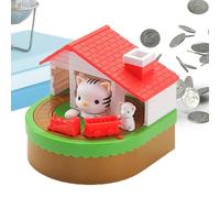 Tirelire Sécurisée Enfant, Boîte Épargne Mignonne, Pot avec Effet Sonore Mignon Chat pour Éducation Garçons Fille Étagère Bureau Chevet