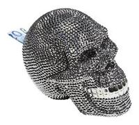 Tirelire Skull Crystal argentée Kare Design Argenté