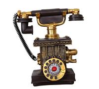 Tirelire Téléphone Modèle Créatif en Résine Noire, Style Rétro | Décor Maison et Boutique, Scène Cinéma ou Chambre, Finition Nostalgie, Présent pour Enseignants et Amis