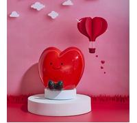 THE CONCEPT FACTORY - TI0005 Tirelire Cœur Kawaii Rouge - Design Ludique pour Encourager l'Épargne des Enfants - Taille Compacte 14.2 cm - Accessoire Décoratif Amusant