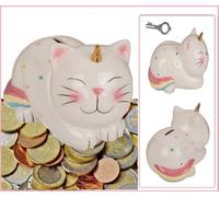 Tirelire Unicorn En Céramique Pour Chat Blanc Multicolore Environ 17x12cm