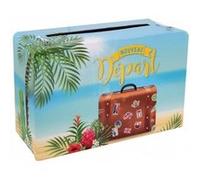 Tirelire urne valise vive la retraite multicolore (x1) REF/7672 - santex multicolore G