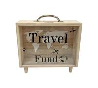 Tirelire Voyage/Rêve/Lune de Miel, Boîte à Pièces en Bois, Tirelire Adventure pour Adultes et Enfants