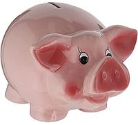 Tirelire XXL avec fente - 25 x 14,5 x 16 cm - Dolomite rose - Tirelire en argent