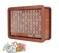 Tirelires en Bois | Boîtes d'économie d'argent | Tirelires en Bois rétro avec Compteur d'argent | Savings Challenge Coin Moneys Compteur bancaire Objectif 10 000 pour Enfant et Adultes