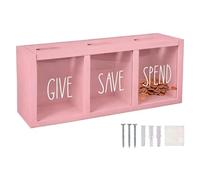 Tirelires en Bois, Dépenses, Boîte D'épargne Murale Transparen | Dépenser, Économiser, Donners, Pour Garçons Filles Élèves Jeunes Chambre Bureau Dortoir Salle