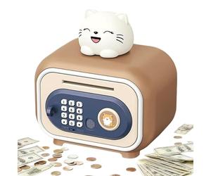 Tirelires Pour | Déverrouillage par Mot de Passe et Empreinte Digitale avec Son - Banque Électronique Et Coffre À Économies | Pour Argent Liquide Garçons Et Filles À Partir De 3 Ans Cadeaux D'Annivers