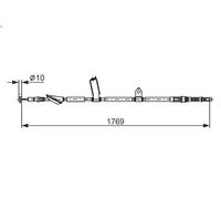 Tirette à câble, frein de stationneme pour BOSCH pour ACCORD VII 2.2 2004-2008