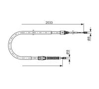 Tirette à câble, frein de stationnement BOSCH 1 987 482 190