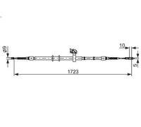 Tirette à câble, frein de stationnement pour BOSCH pour 80 B4 Avant 2 1992-