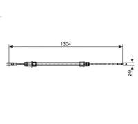 Tirette à câble, frein de stationnement pour BOSCH pour 911 (997) 3.6 2004-