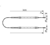 Tirette à câble, frein de stationnement pour BOSCH pour BOXER Fourgon 2 2001-