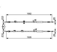 Tirette à câble, frein de stationnement pour BOSCH pour C-MAX II Van 2 2010-