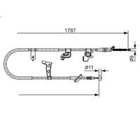Tirette à câble, frein de stationnement pour BOSCH pour SX4 (EY, GY) 1.5 2006-