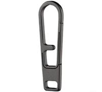 Tirette de fermeture éclair de rechange en alliage avec design détachable et mécanisme à ressort pour bagages, sacs de sport et réparation de vêtements (noir)