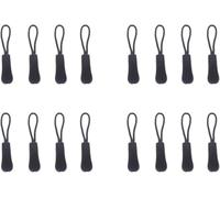 Tirette de fermeture éclair, Fermeture à glissière, fixation d'extrémité de corde, Clip de cordon, boucle coulissante, sac de, remplacement de valise(Black)
