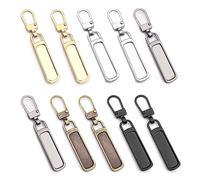 Tirette Fermeture Eclair, 10 Pièces Tirette Fermeture Eclair Remplacement Amovibles Métal Fix Zipper Pull pour vestes vêtements pantalons portefeuille