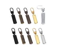 Tirette Fermeture Eclair Remplacement,10 Pcs Onglets Zip de Rechange, Attache Fermeture Eclair, Valise, Sac A Dos, Languette De Réparation pour Zipper Pantalon Jean Bagage Valise Sac à Main