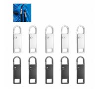 Tirette fermeture éclair,Zipper fermeture eclair remplacement,Tirette fermeture eclair,fermetures eclair-Convient pour vestes, sacs à dos, vestes et valises - 10 pièces