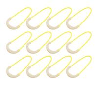 Tirettes D’Extension de Fermeture Éclair TPU 12 Pièces Jaunes | Poignée Facile à Tirer, Surface Douce et Lisse, Éléments Lumineux pour Paquet à Dos, Valises et Bagages
