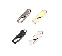 Tirettes de fermeture à glissière, Kit de réparation curseur d'extracteur fermeture éclair en métal, paquet 4 ou 8 pièces 3,7x1cm(4PCS)