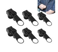 Tirettes de Remplacement pour Fermeture Éclair - Matériau PP, Ensemble de 6 Pièces, Têtes de Réparation de Fermeture Éclair | Remplacement de Curseur pour Veste, Valise, Sac à Dos, Sac de Voyage, Tent