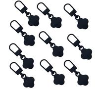Tirettes de Réparation Fermeture Éclair,Lot de 10 Pièces en Métal,Zipper Pull Amovible et Universel pour Remplacement,Compatible Jeans, Manteaux,Valises, Porte-Monnaie,Facile à Installer