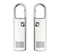 Tirettes de Réparation Fermeture Eclair, Lot de 2 Onglets Zip de Rechange Argents, Attache Fermeture Eclair Universelle Ouverture Ø 1 mm Manteau, Valise, Sac A Dos, Languette De Réparation Pour Zipper
