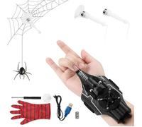 Tireur de Toile d'araignée, Spider Web Shooter Con Launcher Glove, Gant de Lancement pour Enfants, Effet Lumineux, Spider Web