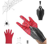 Tireur de Toile d'araignée, Spider Web Shooter Con Launcher Glove, Gant de Lancement pour Enfants, Effet Lumineux, Spider Web Launcher Cosplay Décoratifs pour Garçons et Filles