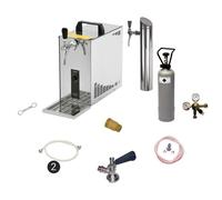 Ensemble complet - Tireuse a biere - PYGMY 25 machine a biere, pompe a biere 1 ligne, 35 litres/h, y compris colonne à bière, Green Line Type S