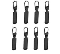 Tirez La Goupille Pour Le Coureur À La Fermeture Éclair, Paquet De 8 Le Noir