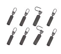 Tirez La Goupille Pour Le Coureur À La Fermeture Éclair, Paquet De 8 Noir Métallisé