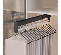 Tirez la tige de placard extensible, portant 30 kg de cintre rétractable, rack de pantalons de tir-out en alliage en aluminium, rail de garde-robe à glissière silencieuse Rail de vêtements, placard à