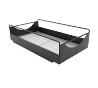 Tirez Le Tiroir en Acier en Carbone Net de Cuisine avec Conception Coulissante Silencieuse pour Facile A - Idéal pour Le Rangement de la Chape et du Garde-Manger (Moyen)