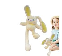 Tirez les oreilles vers le haut, jouet en peluche de lapin, lapin en peluche, jouets de lapin de Pâques de 11 pouces, pendentif de lapin pour oreilles et jambes commutables, trousseau de clés doux